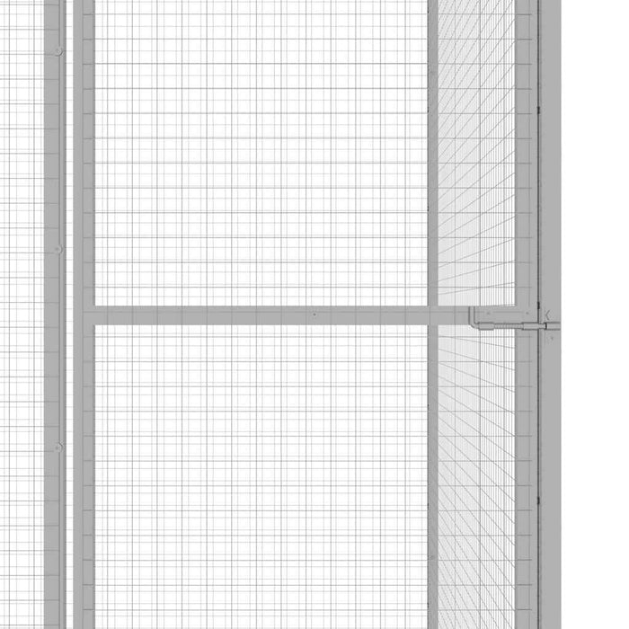 Gabbia per Gatti 1,5x1,5x1,5 m in Acciaio Zincato 146356