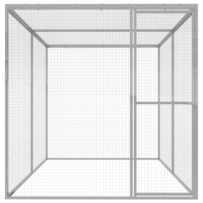 Gabbia per Gatti 3x1,5x1,5 m in Acciaio Zincato 146357