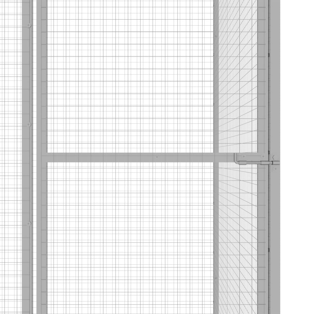 Gabbia per Gatti 3x1,5x1,5 m in Acciaio Zincato 146357