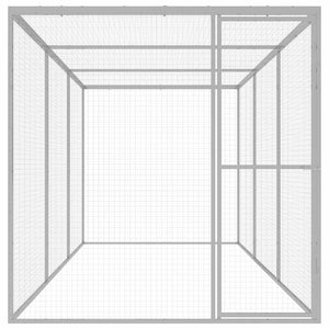 Gabbia per Gatti 4,5x1,5x1,5 m in Acciaio Zincato 146358