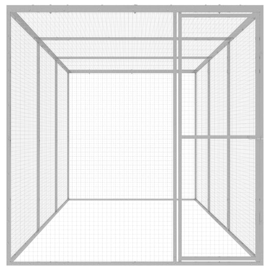 Gabbia per Gatti 4,5x1,5x1,5 m in Acciaio Zincato 146358