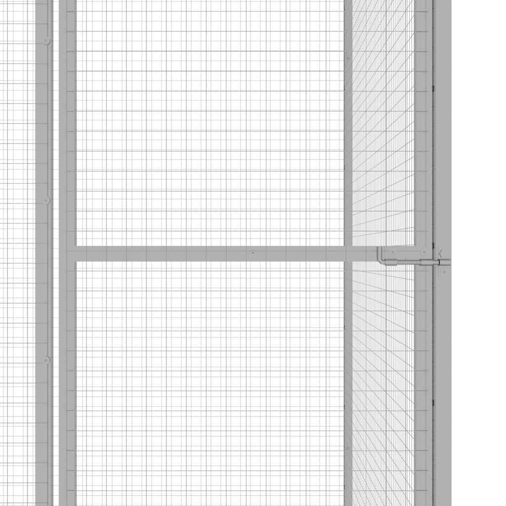 Gabbia per Gatti 4,5x1,5x1,5 m in Acciaio Zincato 146358