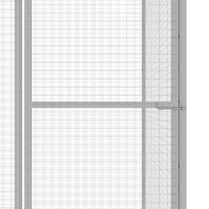 Gabbia per Gatti 4,5x1,5x1,5 m in Acciaio Zincato 146358