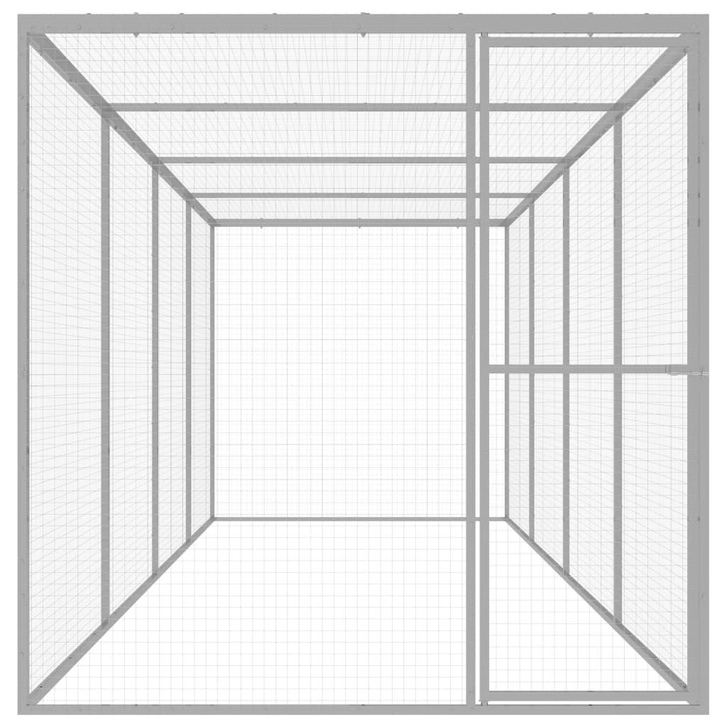 Gabbia per Gatti 6x1,5x1,5 m in Acciaio Zincato 146359