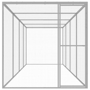 Gabbia per Gatti 6x1,5x1,5 m in Acciaio Zincato 146359