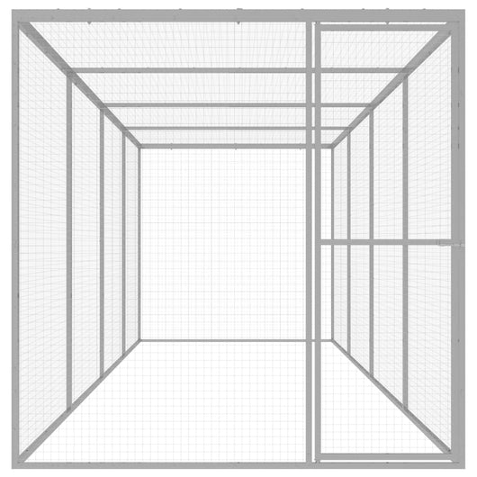 Gabbia per Gatti 6x1,5x1,5 m in Acciaio Zincato 146359