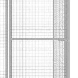 Gabbia per Gatti 6x1,5x1,5 m in Acciaio Zincato 146359