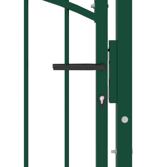 Cancello per Recinzione ad Arco in Acciaio 100x150 cm Verde