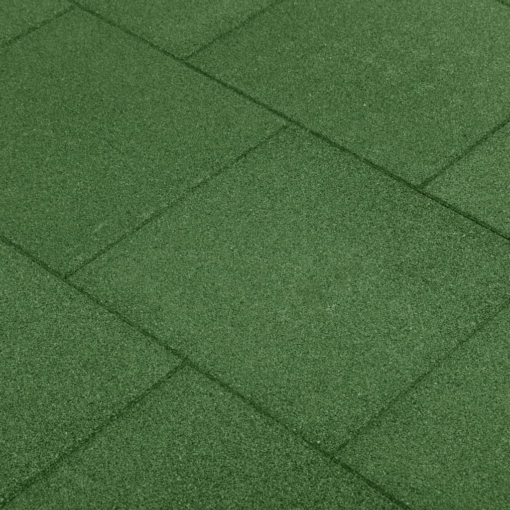 Piastrelle Anticaduta 12 pz in Gomma 50x50x3 cm Verde cod mxl 49981