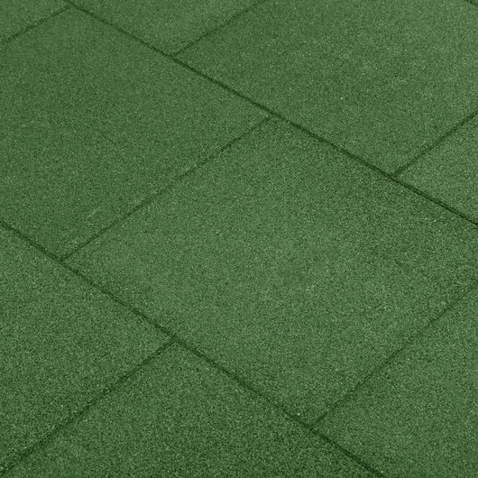 Piastrelle Anticaduta 12 pz in Gomma 50x50x3 cm Verde cod mxl 49981