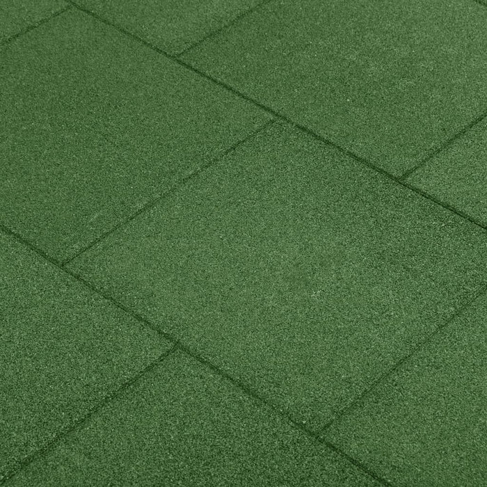 Piastrelle Anticaduta 18 pz in Gomma 50x50x3 cm Verde cod mxl 49954