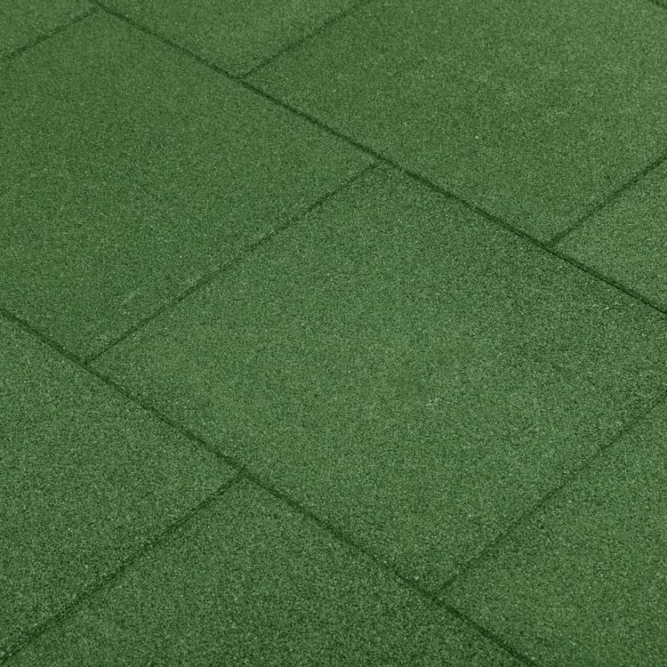 Piastrelle Anticaduta 18 pz in Gomma 50x50x3 cm Verde cod mxl 49954