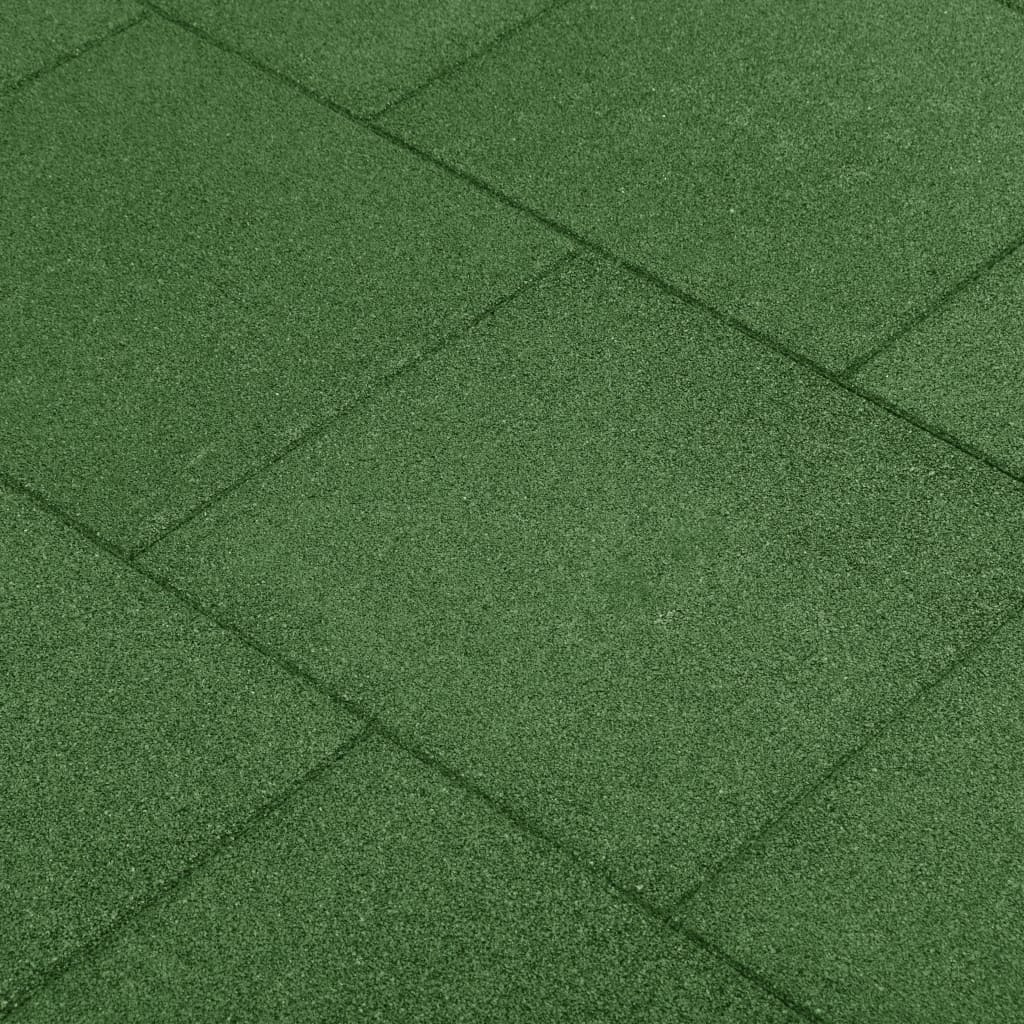 Piastrelle Anticaduta 24 pz in Gomma 50x50x3 cm Verde cod mxl 49949