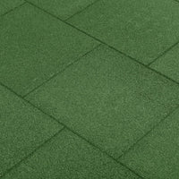 Piastrelle Anticaduta 24 pz in Gomma 50x50x3 cm Verde 3053182