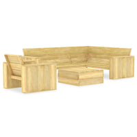 Set Divani da Giardino 3 pz in Legno di Pino Impregnato 3053192