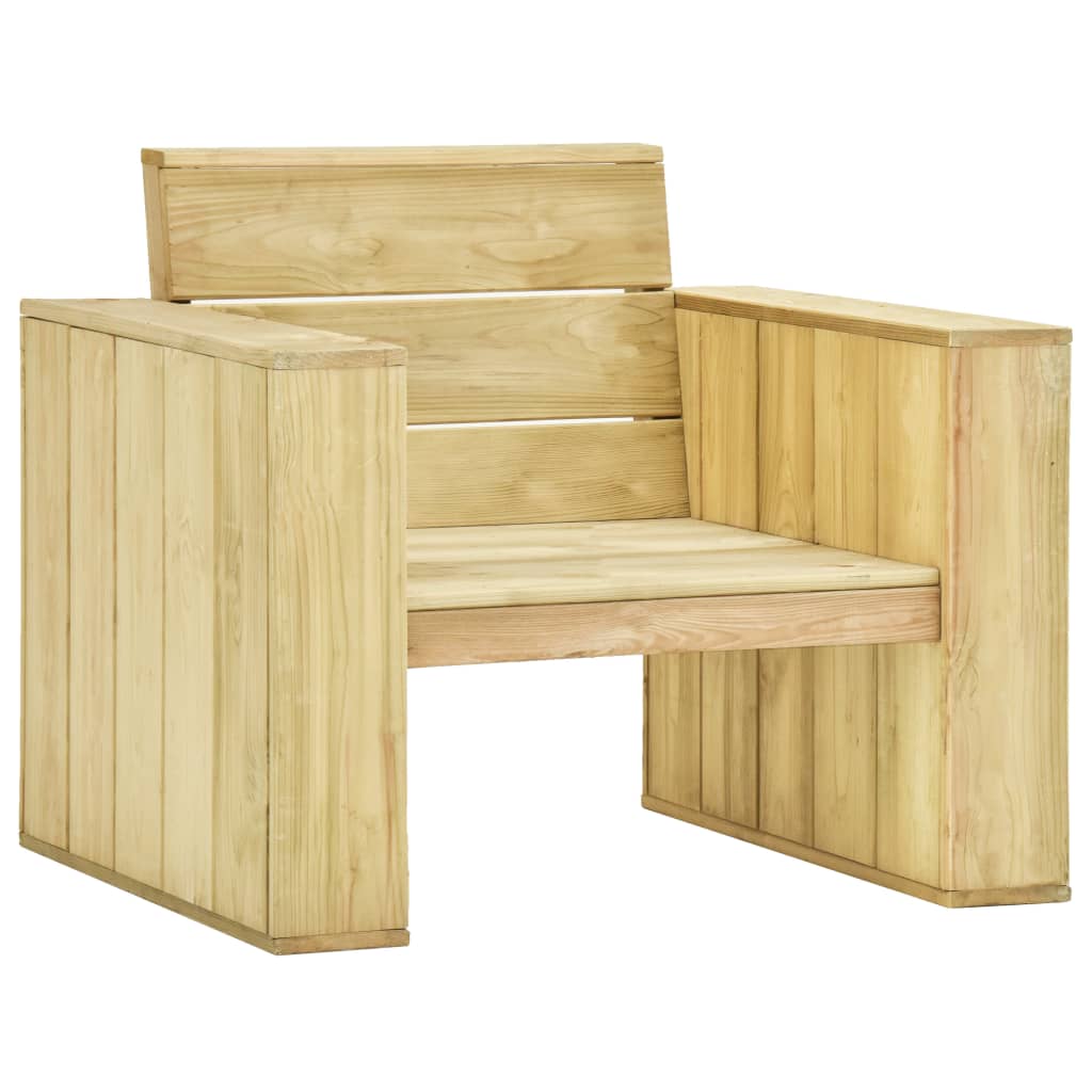 Set Divani da Giardino 4 pz in Legno di Pino Impregnato cod mxl 42147