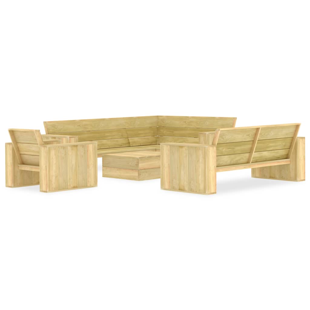 Set Divani da Giardino 4 pz in Legno di Pino Impregnato 3053194