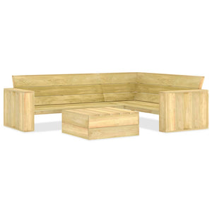 Set Divani da Giardino 2 pz in Legno di Pino Impregnato cod mxl 42132