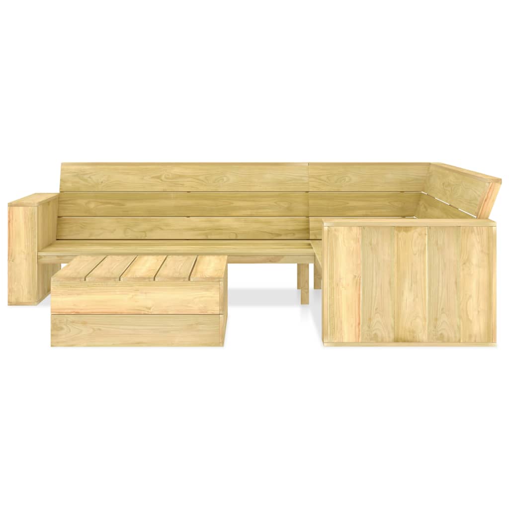 Set Divani da Giardino 2 pz in Legno di Pino Impregnato cod mxl 42132