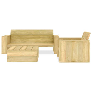 Set Divani da Giardino 3 pz in Legno di Pino Impregnato 3053196