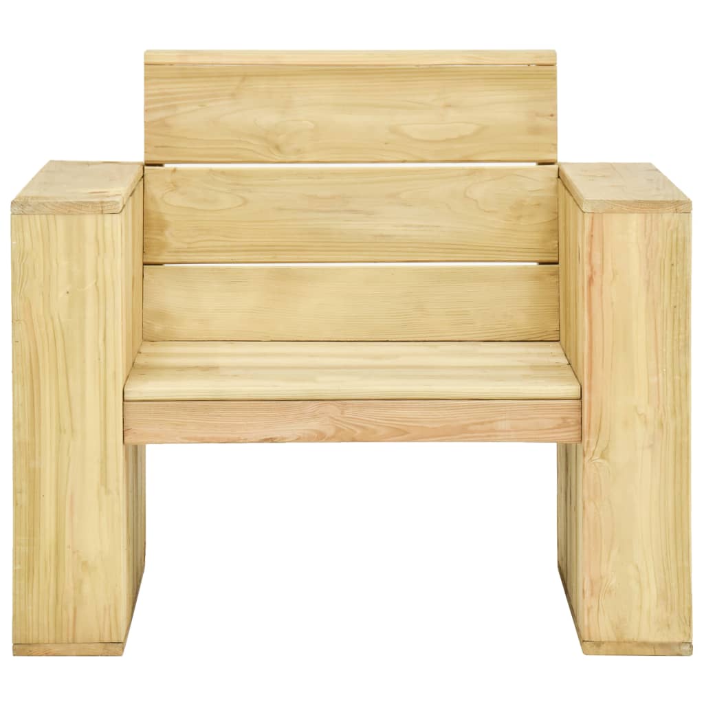 Sedie da Giardino 2 pz 89x76x76 cm in Legno di Pino Impregnato cod mxl 19842