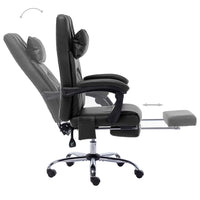 Sedia da Ufficio Massaggiante Nera in Similpelle  cod mxl 15584