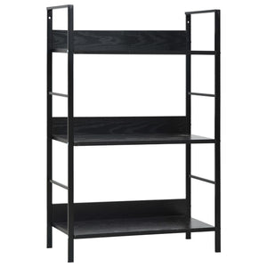 Libreria a 3 Ripiani Nera 60x27,6x90,5 cm in Truciolato cod mxl 7011