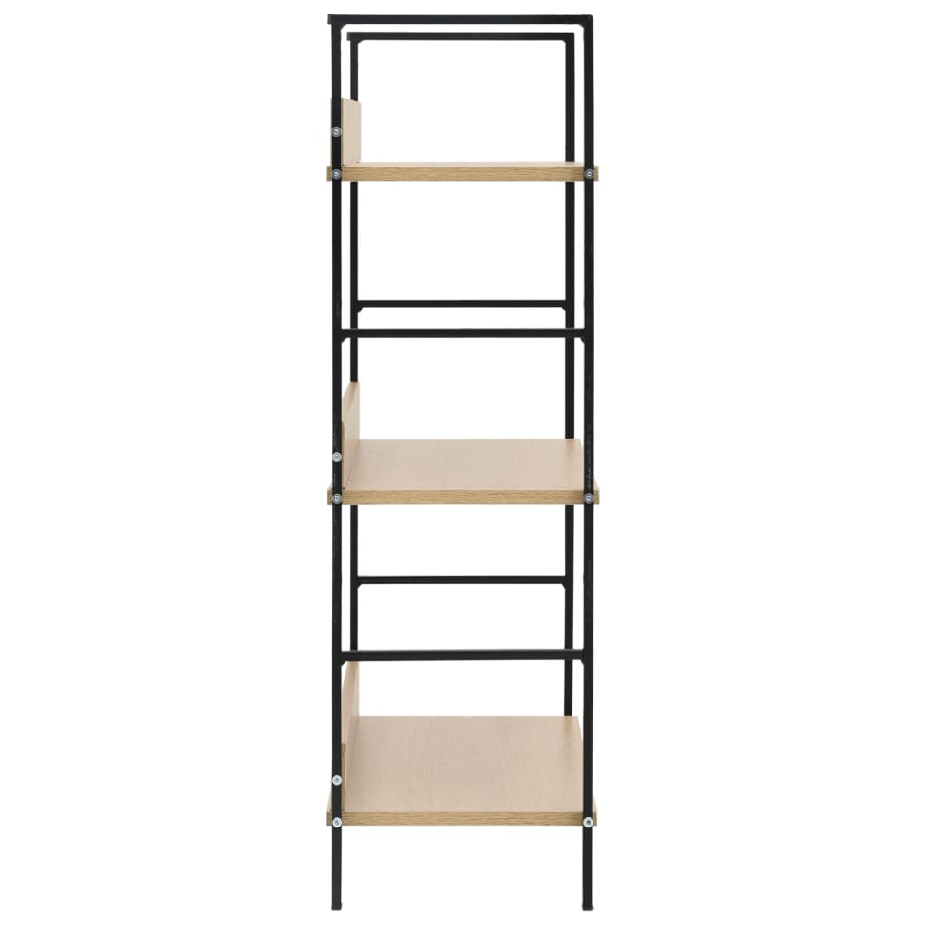 Scaffale Libri 3 Ripiani Rovere 60x27,6x90,5 Legno Multistrato 288219