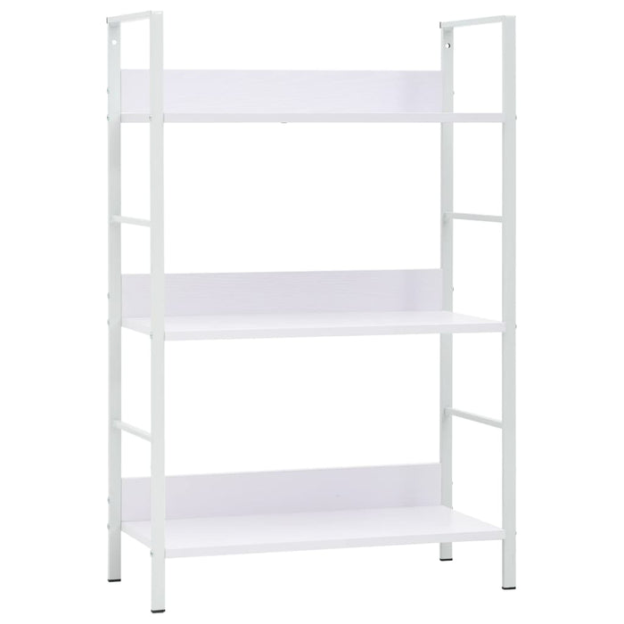 Libreria a 3 Ripiani Bianca 60x27,6x90,5 cm in Truciolato cod mxl 11805