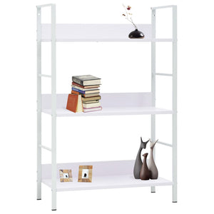 Libreria a 3 Ripiani Bianca 60x27,6x90,5 cm in Truciolato cod mxl 11805