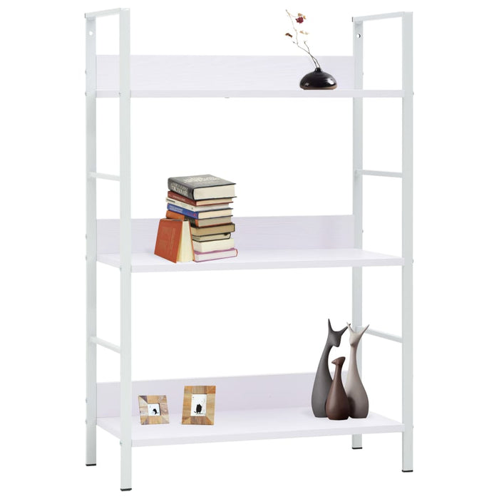 Libreria a 3 Ripiani Bianca 60x27,6x90,5 cm in Truciolato cod mxl 11805