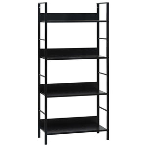 Libreria a 4 Ripiani Nera 60x27,6x124,5 cm in Truciolato cod mxl 47804