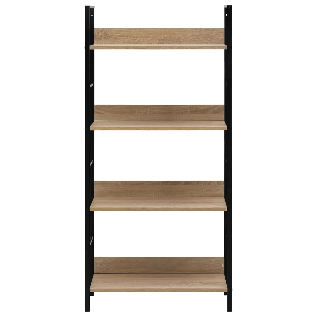 Libreria a 4 Ripiani Rovere 60x27,6x124,5 cm in Truciolato cod mxl 11845