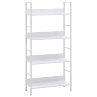 Libreria a 4 Ripiani Bianca 60x27,6x124,5 cm in Truciolato cod mxl 6936