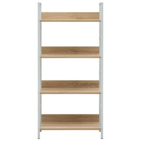 Libreria a 4 Ripiani Rovere 60x27,6x124,5 cm in Truciolato