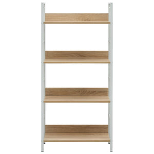 Libreria a 4 Ripiani Rovere 60x27,6x124,5 cm in Truciolato