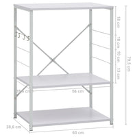 Armadio per Microonde Bianco 60x39,6x79,5 cm in Truciolato cod mxl 75353