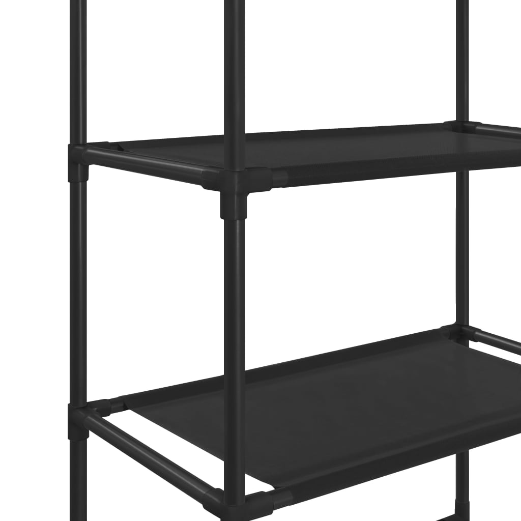 Scaffale per Bagno con 3 Ripiani Nero 53x28x169 cm 288329