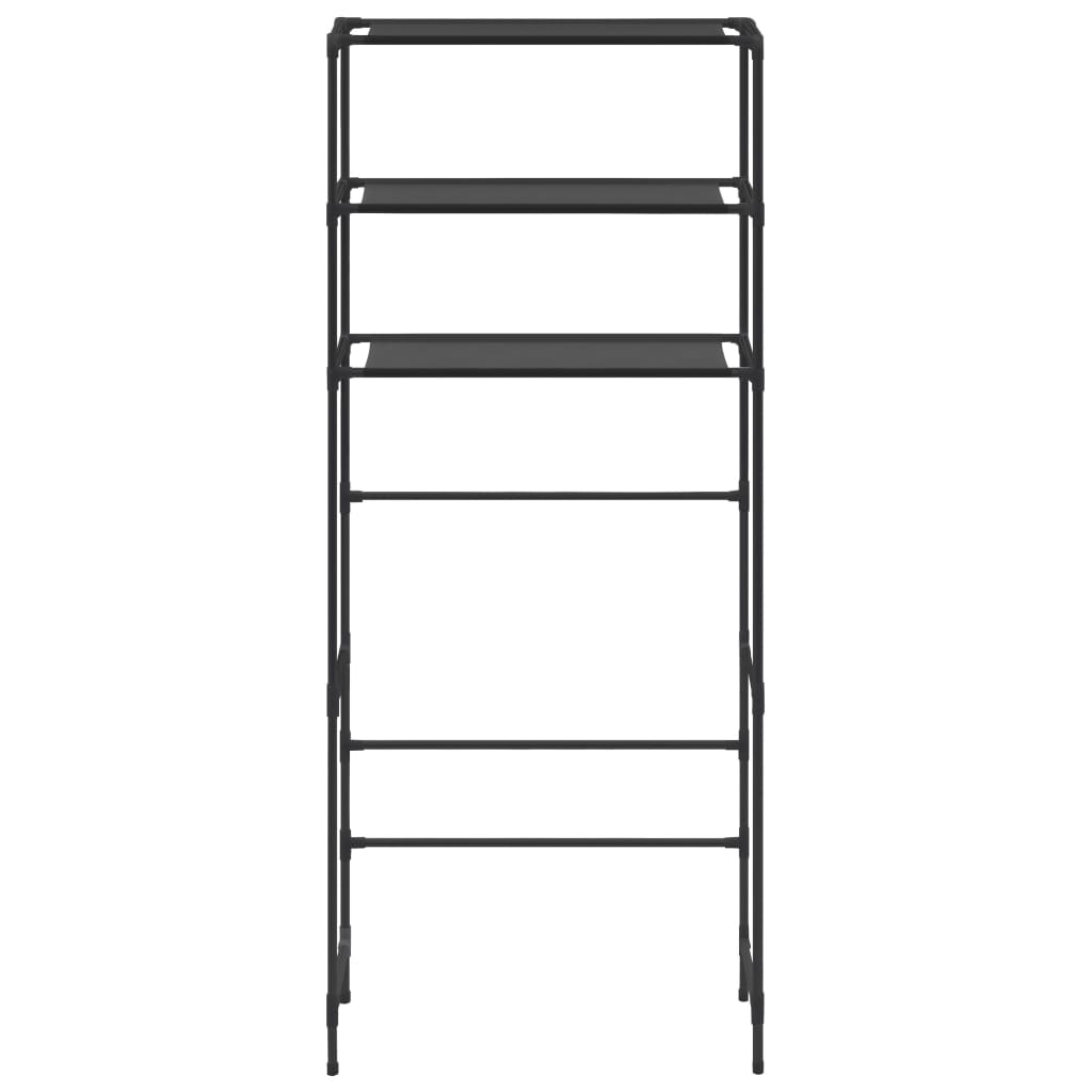 Scaffale per Lavatrice con 3 Ripiani Nero 69x28x169 cm cod mxl 54294