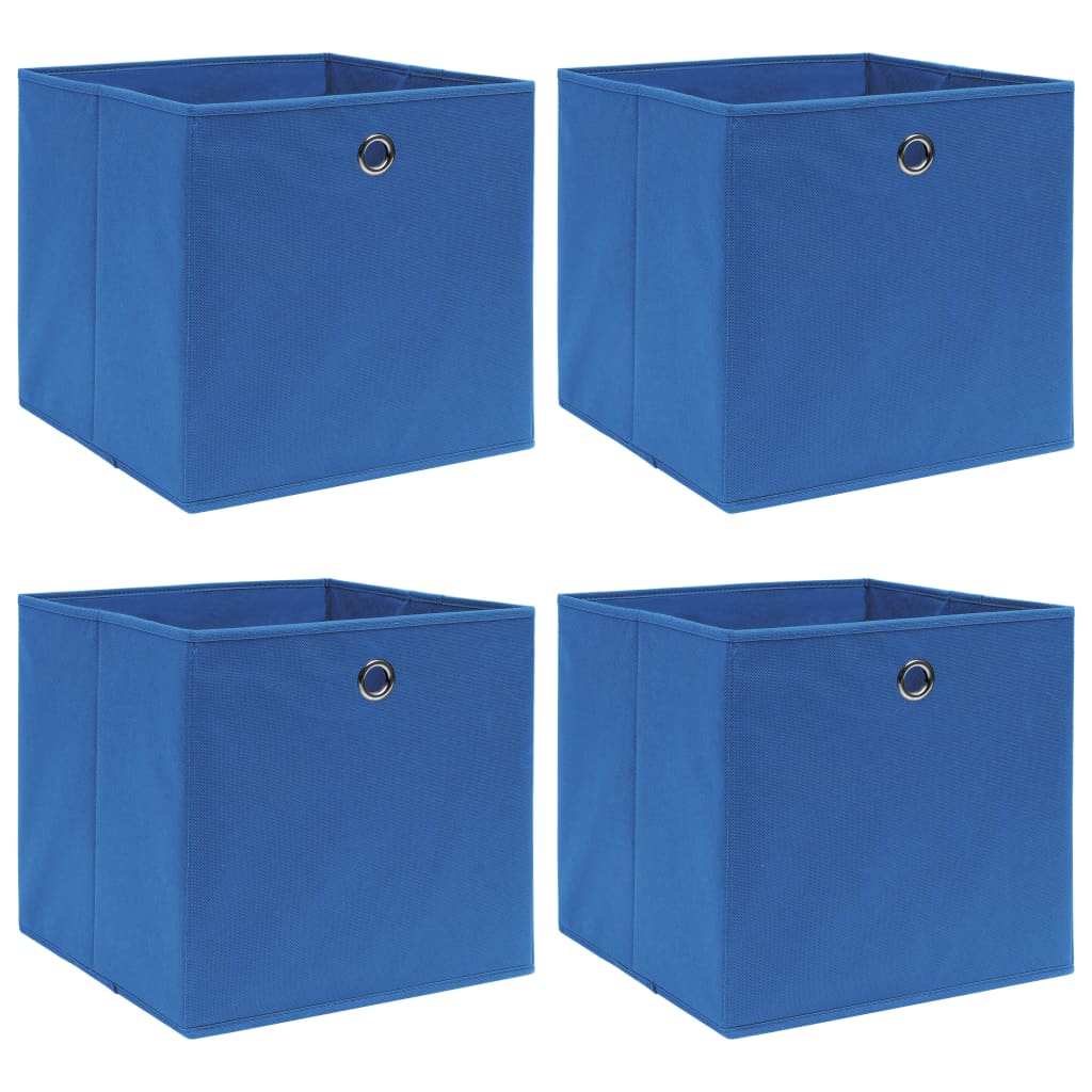 Scatole 4 pz Blu 32x32x32 cm in Tessutocod mxl 111648