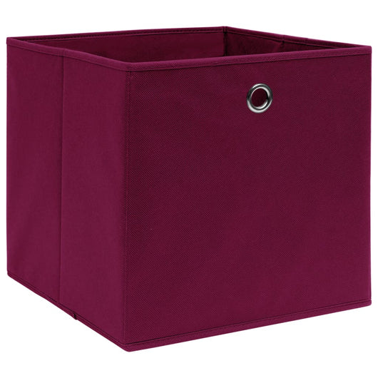 Scatole 4 pz Rosso Scuro 32x32x32 cm in Tessuto cod mxl 52776