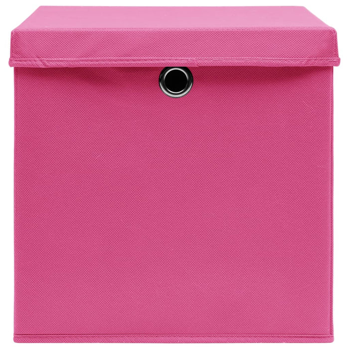 Scatole con Coperchi 4 pz Rosa 32x32x32 cm in Tessuto cod mxl 66889