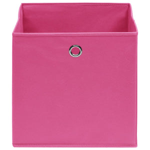 Scatole Portaoggetti 10 pz Rosa 32x32x32 cm Tessuto 288347