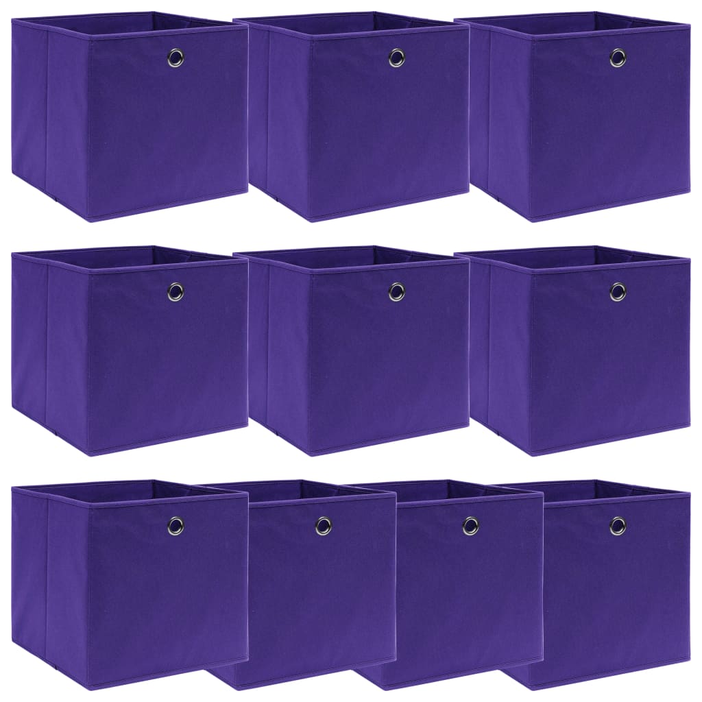 Scatole 10 pz Viola 32x32x32 cm in Tessuto cod mxl 46843