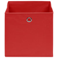 Scatole Portaoggetti 10pz Rosse 32x32x32 cm Tessuto 288363