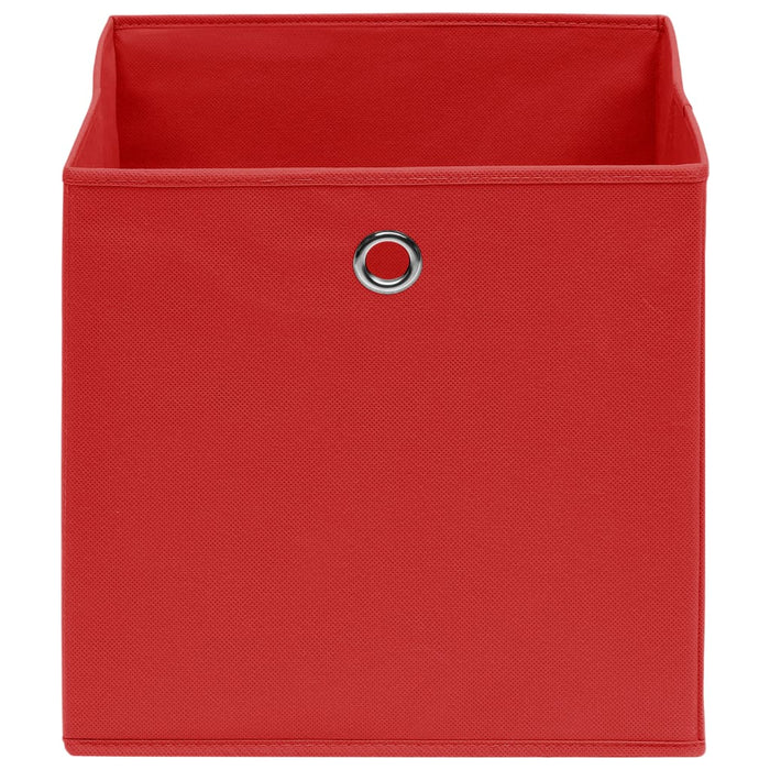 Scatole Portaoggetti 10pz Rosse 32x32x32 cm Tessuto 288363