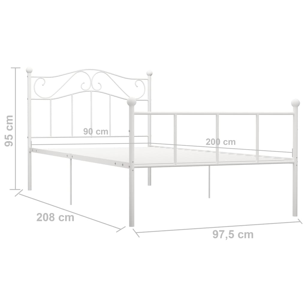 Giroletto Bianco in Metallo 90x200 cm cod mxl 51964