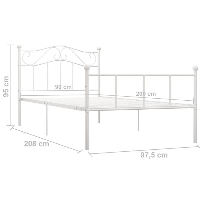 Giroletto Bianco in Metallo 90x200 cm cod mxl 51964