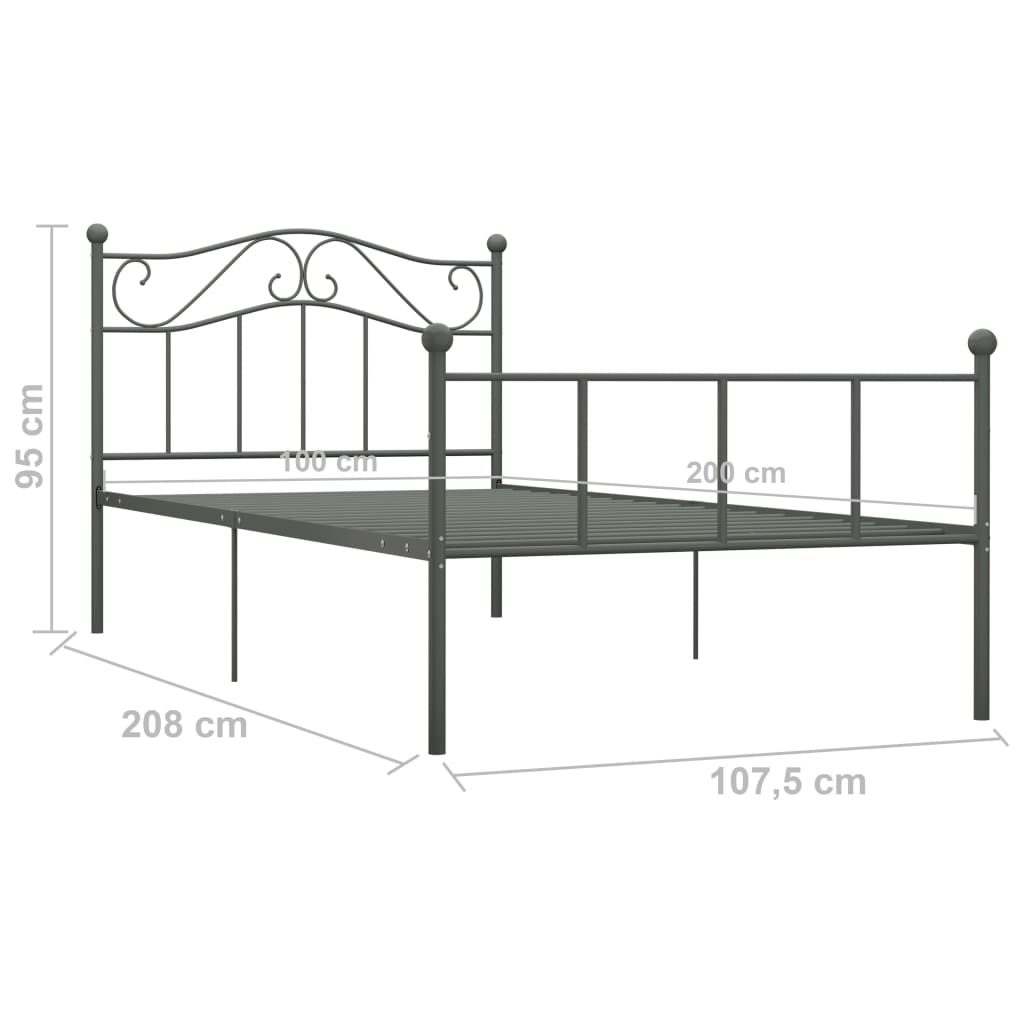 Giroletto Grigio in Metallo 100x200 cm cod mxl 59009