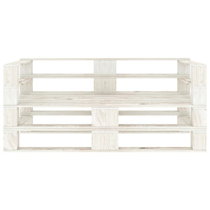 Divano da Giardino su Pallet Bianco a 2 Posti in Legno  cod mxl 68124